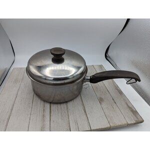 Buckeye 2 QT Sauce Pan 18-8 Tri-Ply w/ Lid Wooster, Ohio USA